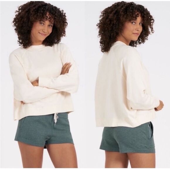 Vuori Long Sleeve Halo Crewneck Sweatshirt Off White XL NWT - Picture 2 of 5